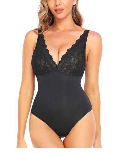 One Piece Lace Shaping Bodysuit for Tummy Control