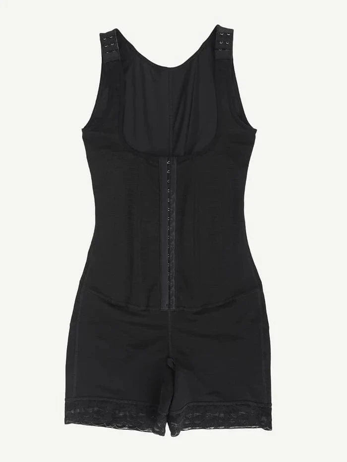 Women’s Tummy Control Open Bust Shapewear Bodysuit with Steel Boning