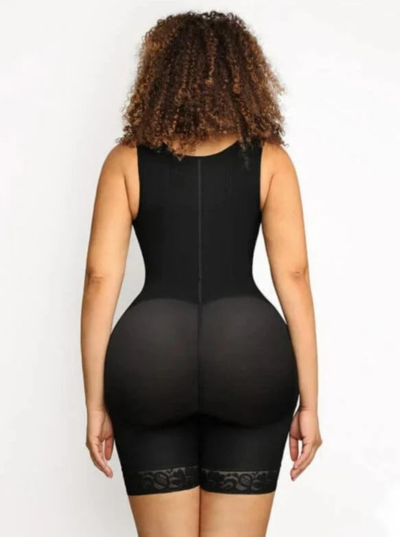 Women’s Tummy Control Open Bust Shapewear Bodysuit with Steel Boning