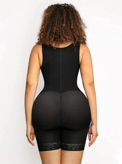 Women’s Tummy Control Open Bust Shapewear Bodysuit with Steel Boning