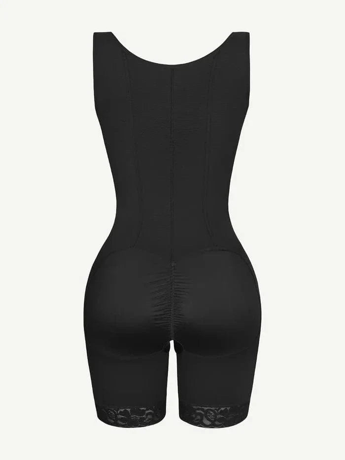 Women’s Tummy Control Open Bust Shapewear Bodysuit with Steel Boning