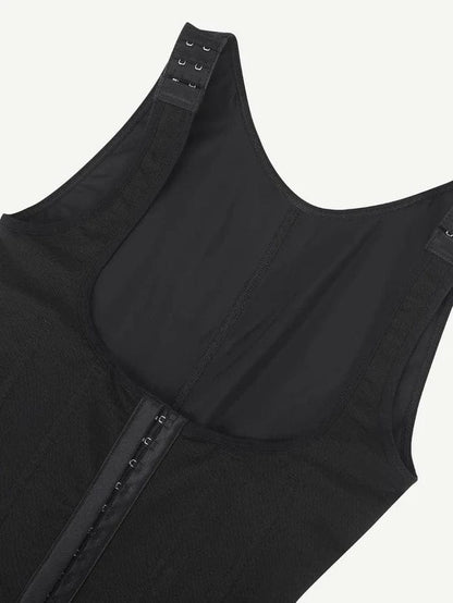 Women’s Tummy Control Open Bust Shapewear Bodysuit with Steel Boning