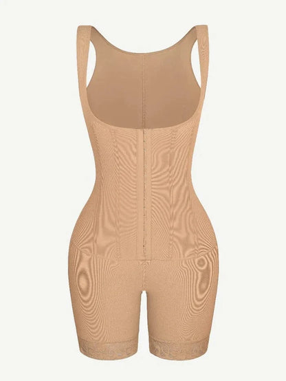 Women’s Tummy Control Open Bust Shapewear Bodysuit with Steel Boning