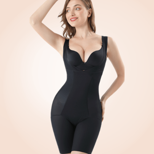 Open Bust Tummy and Thigh Control Seamless Shaping Bodysuit For Women