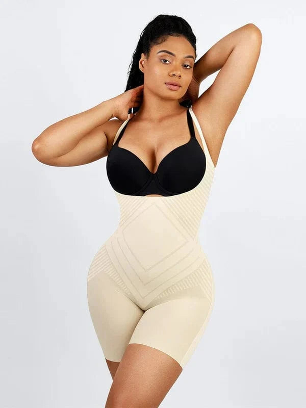 Open Bust Plus Size Tummy Control Shapewear Bodysuit