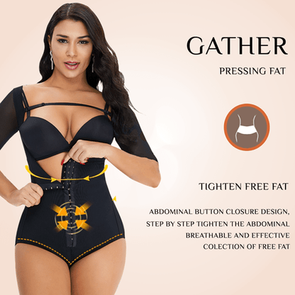 Plus Size Front Closure Hip Lifting Solid Lace Bodysuits Shapewear