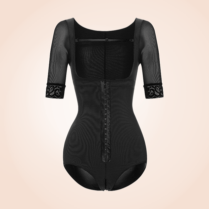 Plus Size Front Closure Hip Lifting Solid Lace Bodysuits Shapewear