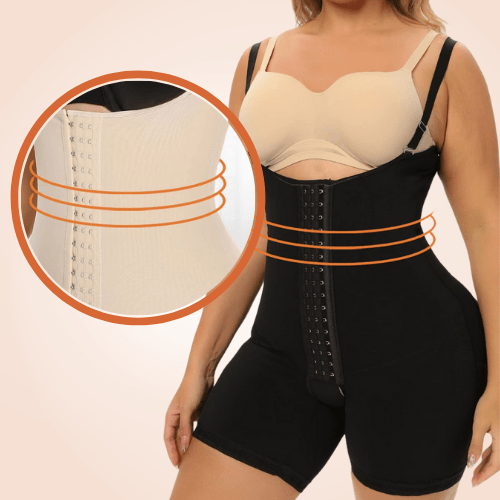 Under Bust Adjustable Straps Tummy Tucked Back Support Lace Shaper