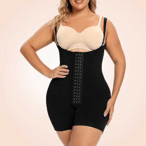 Under Bust Adjustable Straps Tummy Tucked Back Support Lace Shaper