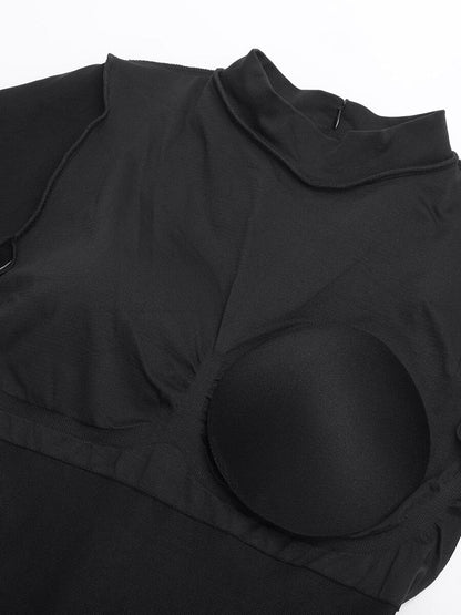 Seamless Body Sculpting Tummy Control Shapewear Bodysuit with Removable Cups
