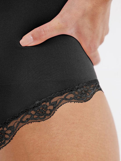 Seamless Lace Waist Slimming Shapewear Cami Bodysuit