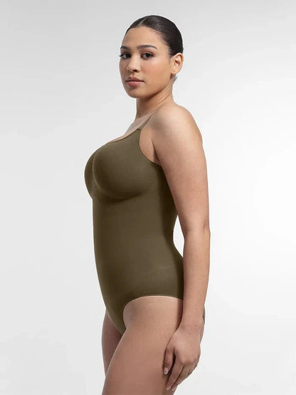 Seamless Shapewear Bodysuit with Tummy Control and Built-In Chest Support