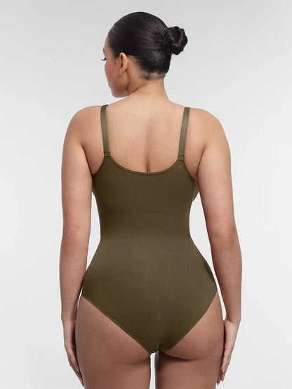 Seamless Shapewear Bodysuit with Tummy Control and Built-In Chest Support