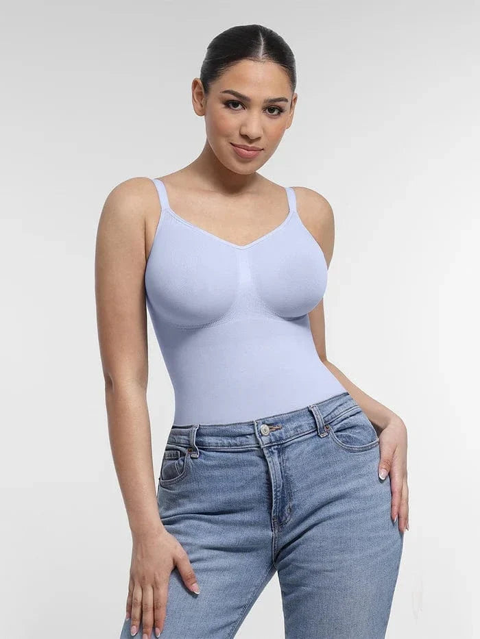 Seamless Shapewear Bodysuit with Tummy Control and Built-In Chest Support