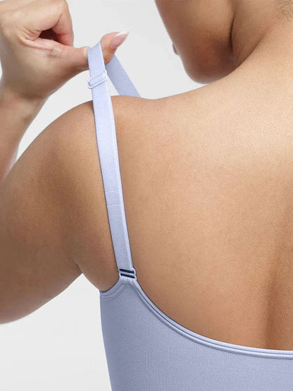 Seamless Shapewear Bodysuit with Tummy Control and Built-In Chest Support