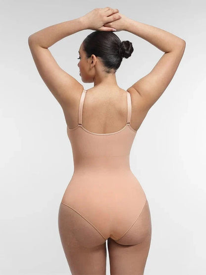 Seamless Shapewear Bodysuit with Tummy Control and Built-In Chest Support