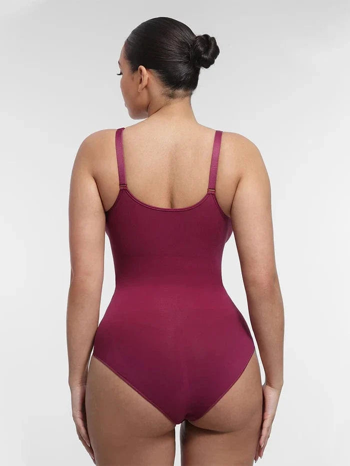 Seamless Shapewear Bodysuit with Tummy Control and Built-In Chest Support
