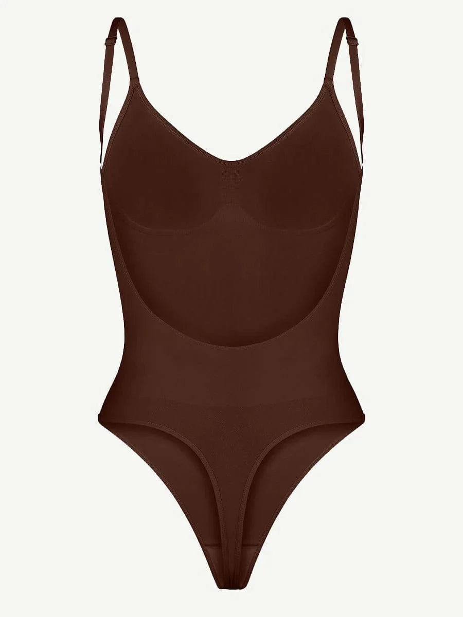 Seamless Thong Backless ShapeWear Bodysuit With Adjustable Straps