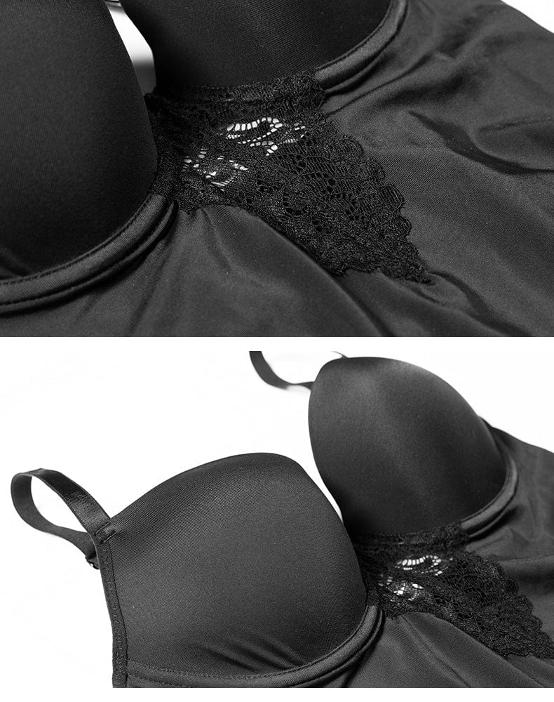 Seamless Tummy Control Shaping Bodysuit with Built-In Bra