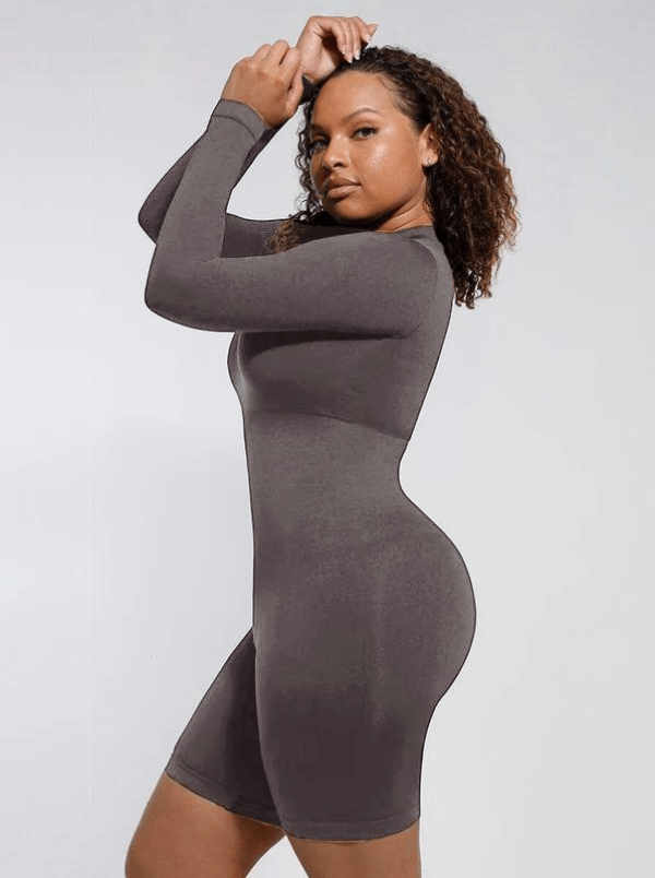 Seamless Body Sculpting Tummy Control Shapewear Bodysuit with Removable Cups