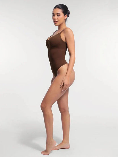 Seamless Waist & Tummy Control Shapewear Bodysuit With Built-In Bra