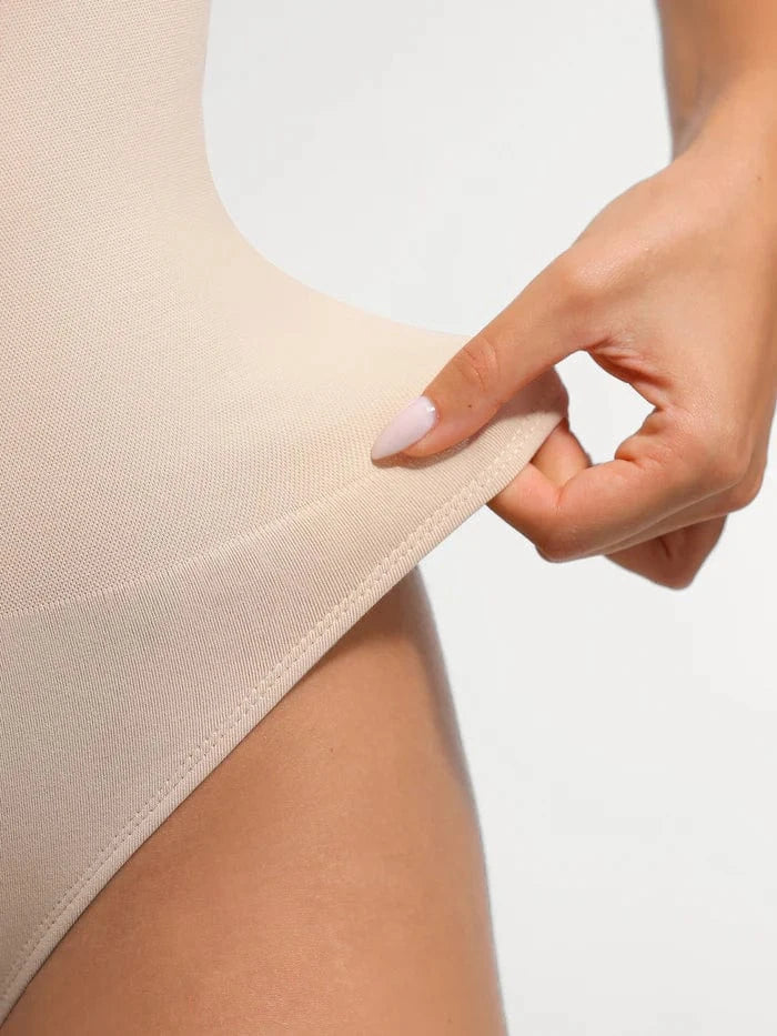 Seamless Waist & Tummy Control Shapewear Bodysuit With Built-In Bra