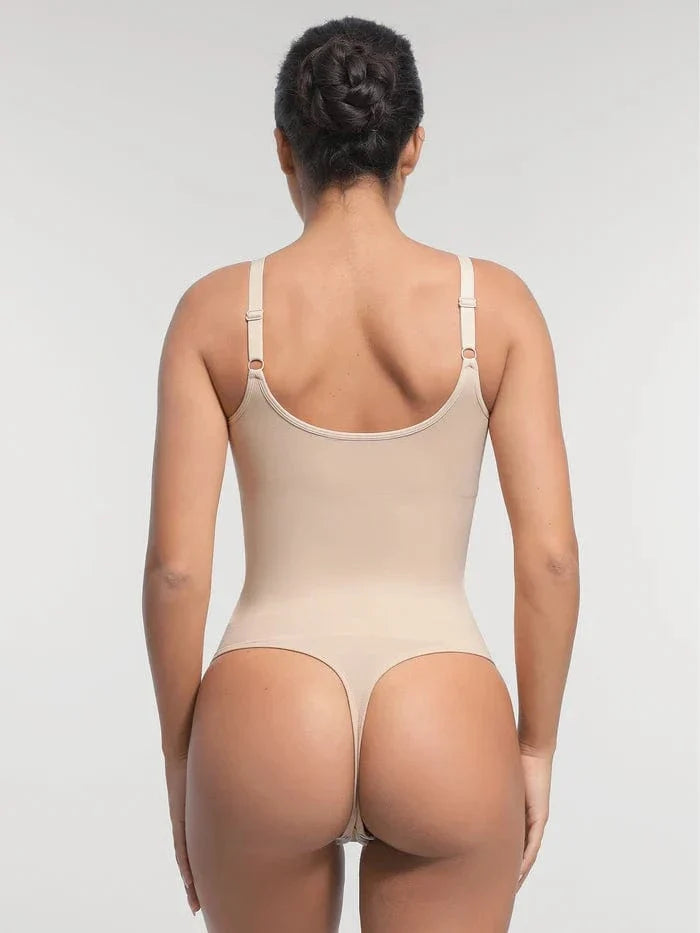 Seamless Waist & Tummy Control Shapewear Bodysuit With Built-In Bra