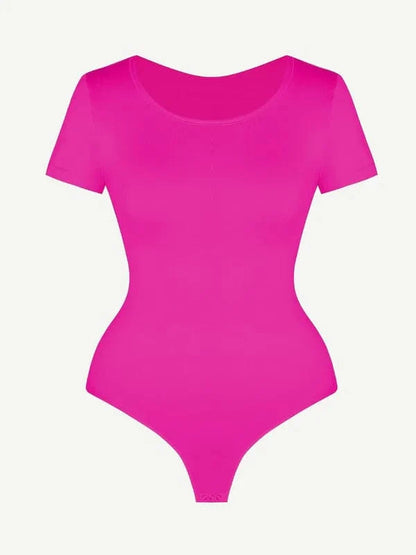 Short Sleeve Round Neck One Piece Sculpting Shapewear Bodysuit