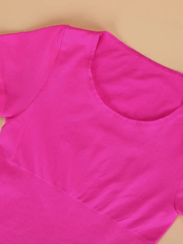 Short Sleeve Round Neck One Piece Sculpting Shapewear Bodysuit