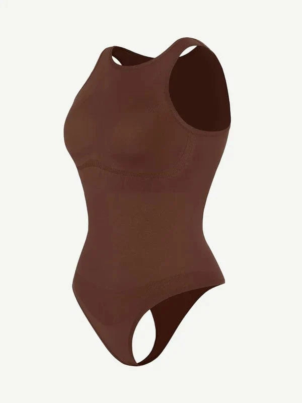 Sleeveless Tummy Control Shapewear Thong Bodysuit