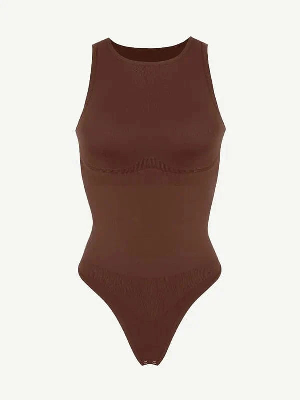 Sleeveless Tummy Control Shapewear Thong Bodysuit