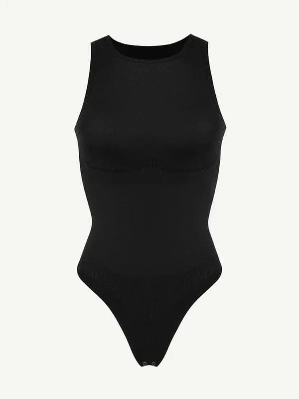 Sleeveless Tummy Control Shapewear Thong Bodysuit