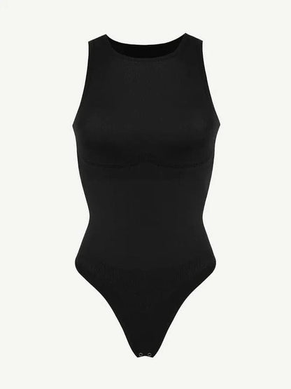 Sleeveless Tummy Control Shapewear Thong Bodysuit