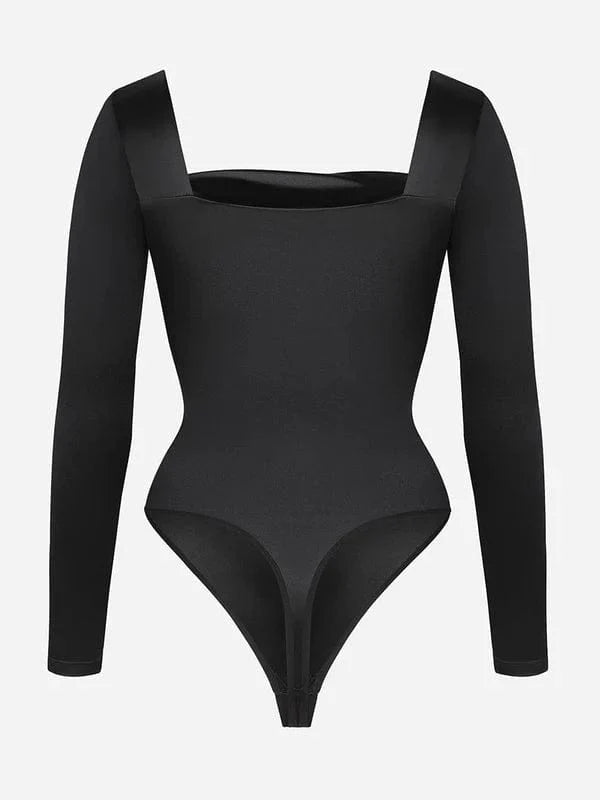 Square Neck Shapewear Tummy Control Bodysuit with Removable Pads