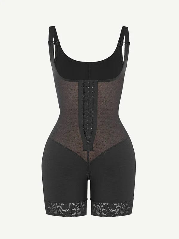 Tummy Control Lace Open Bust Shapewear Bodysuit