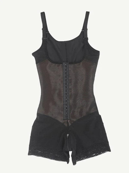 Tummy Control Lace Open Bust Shapewear Bodysuit