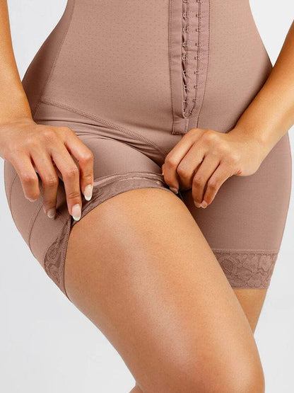 Tummy Control Lace Open Bust Shapewear Bodysuit