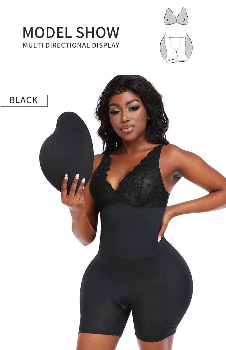 Women’s Tummy Control Shapewear Bodysuit with Hip Lift, Bust Support, Abdominal Compression & Adjustable Straps, Low Back Slimming Body Shaper