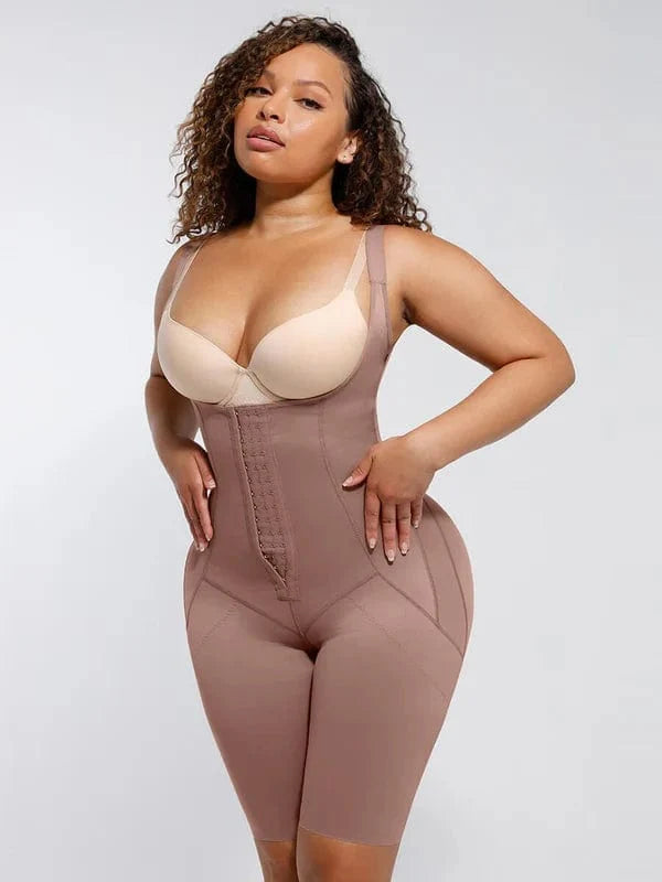 U Shaped Open Bust Tummy Control Shapewear Bodysuit