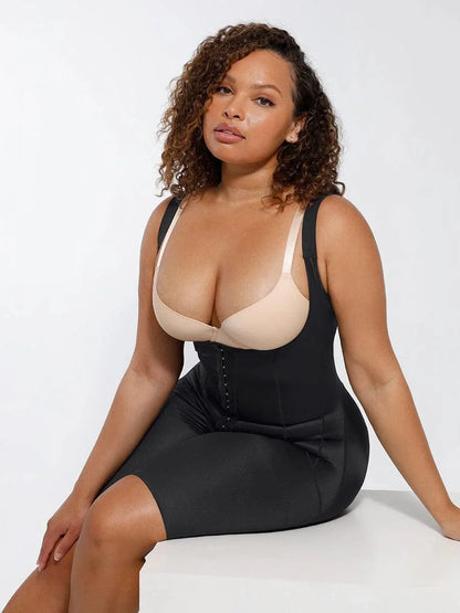 U Shaped Open Bust Tummy Control Shapewear Bodysuit