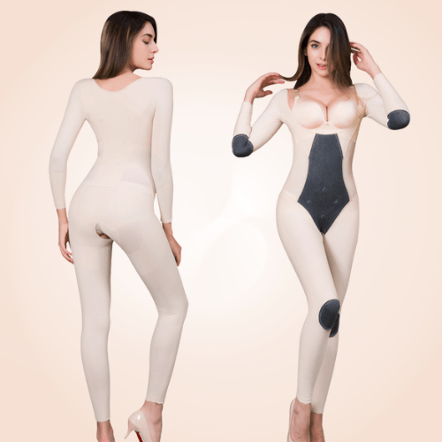 Underbust Slimming Arm Thigh Full Body Solid Open Crotch Bodysuit Shaper