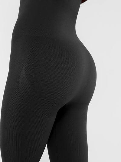 Seamless Yoga Jumpsuit with Built-in Bra Sculpting Butterfly Back Workout Bodysuit