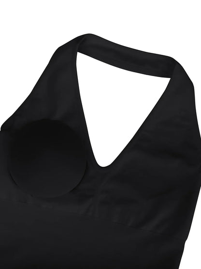 Waist Control Halter Neck Shapewear Bodysuit