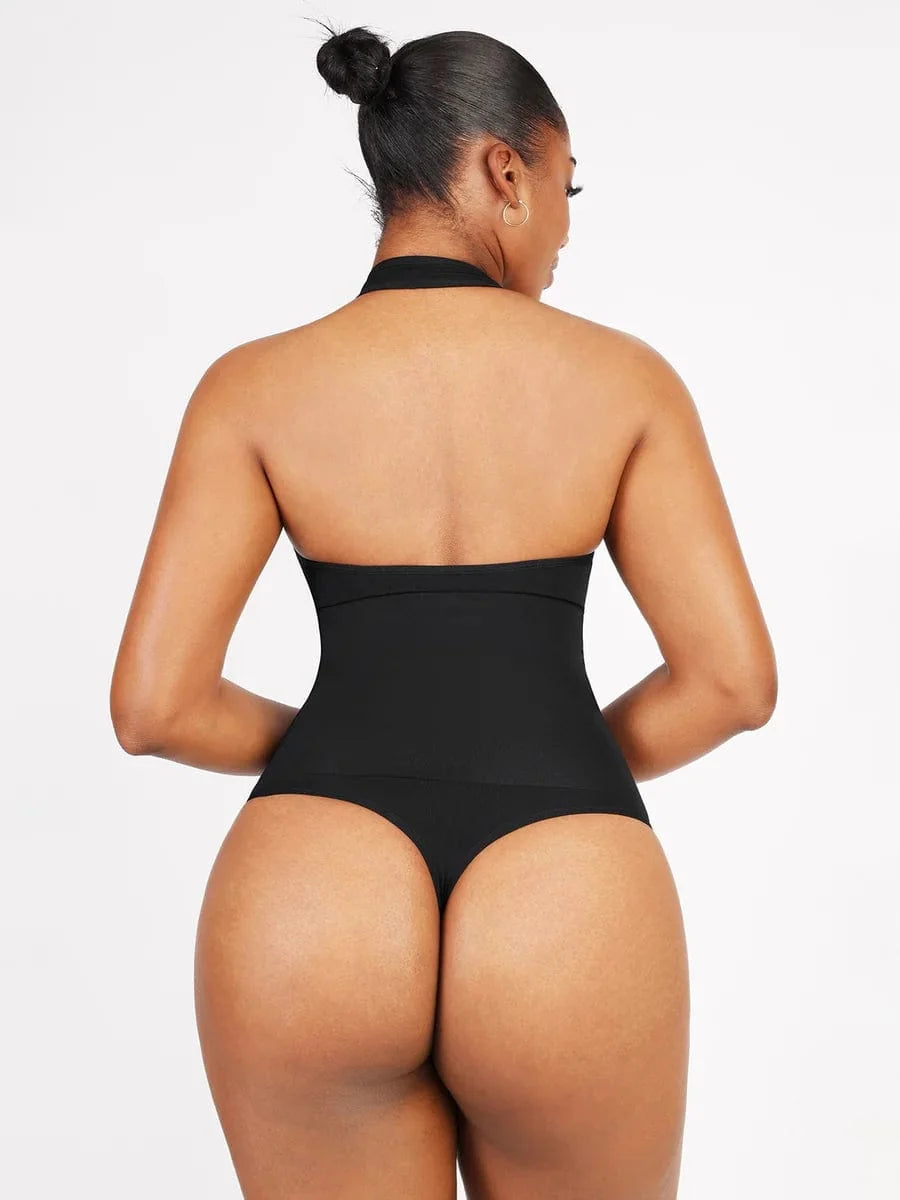 Waist Control Halter Neck Shapewear Bodysuit
