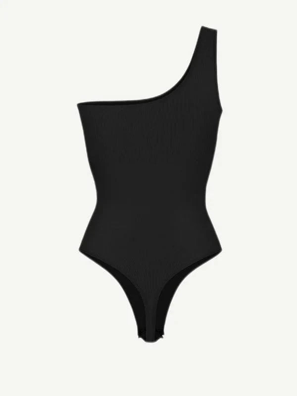 Waist Sculpting Tummy Control One Shoulder Shapewear Bodysuit