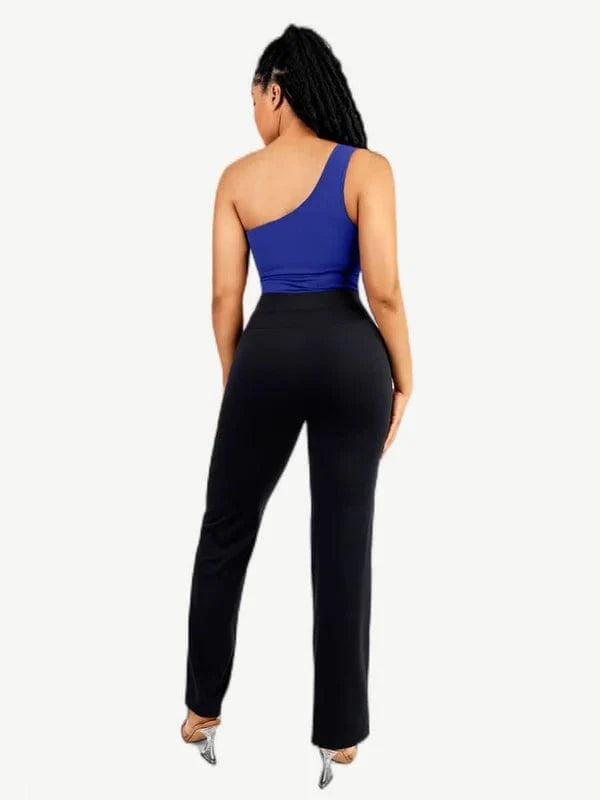 Waist Sculpting Tummy Control One Shoulder Shapewear Bodysuit