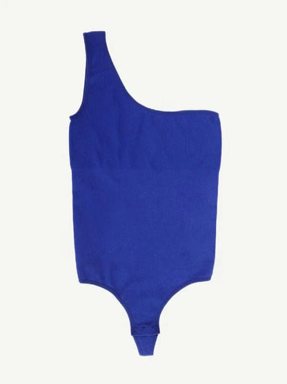 Waist Sculpting Tummy Control One Shoulder Shapewear Bodysuit