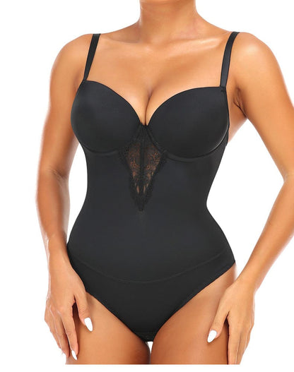 Waist Slimming Tummy Control Lace Shaping Bodysuit