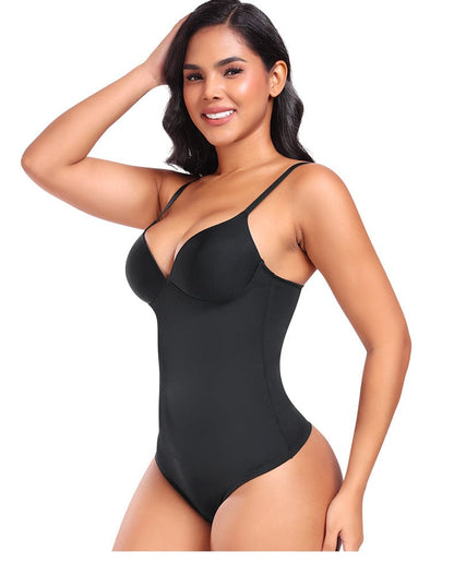 Waist Slimming Tummy Control Shapewear Bodysuit with Built-In Bra