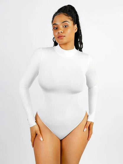 Long Sleeve Turtle Neck Compression Shapewear Bodysuit